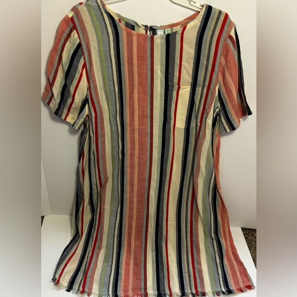 Susina Dresses & Skirts - Susina Knee Length Dress Striped with Rae Hem Short Sleeve size 2X